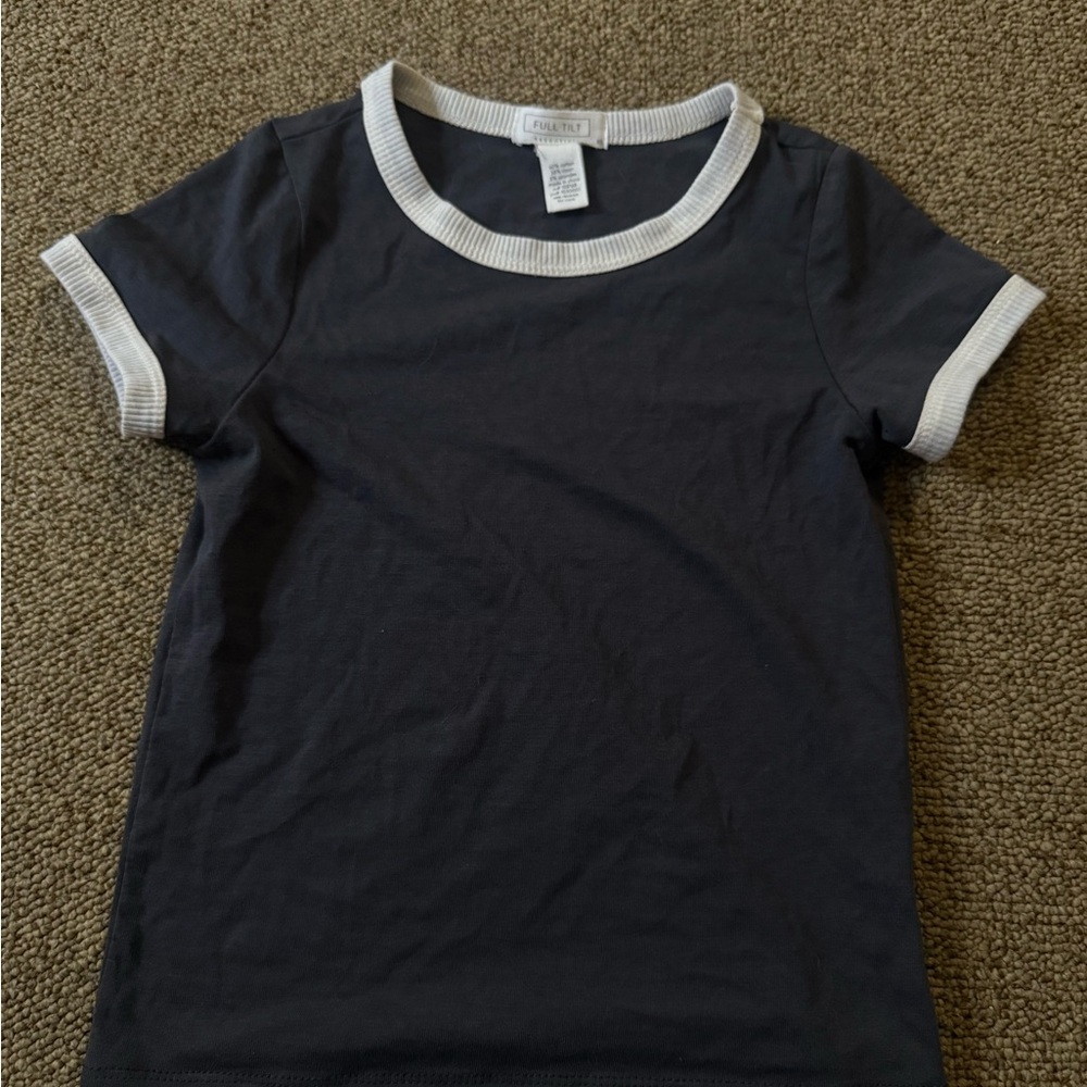 Full Tilt White and Gray Short Sleeve Tee
